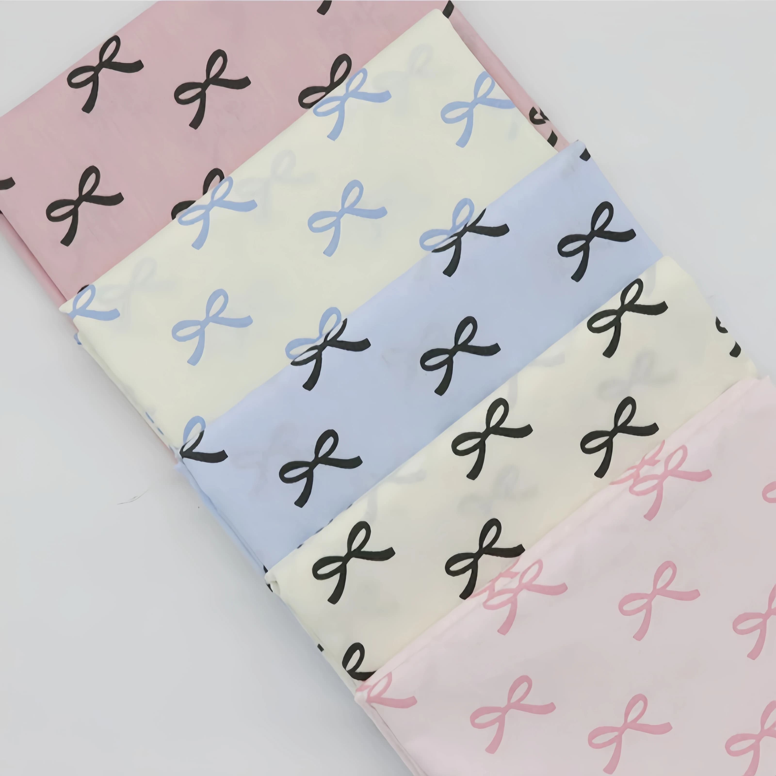 160x50 cm Puro Twill di Cotone Stampato Bowknot FAI DA TE Vestiti Del Bambino Abbigliamento Per Bambini Lenzuolo Copripiumino Panno Da Cucire