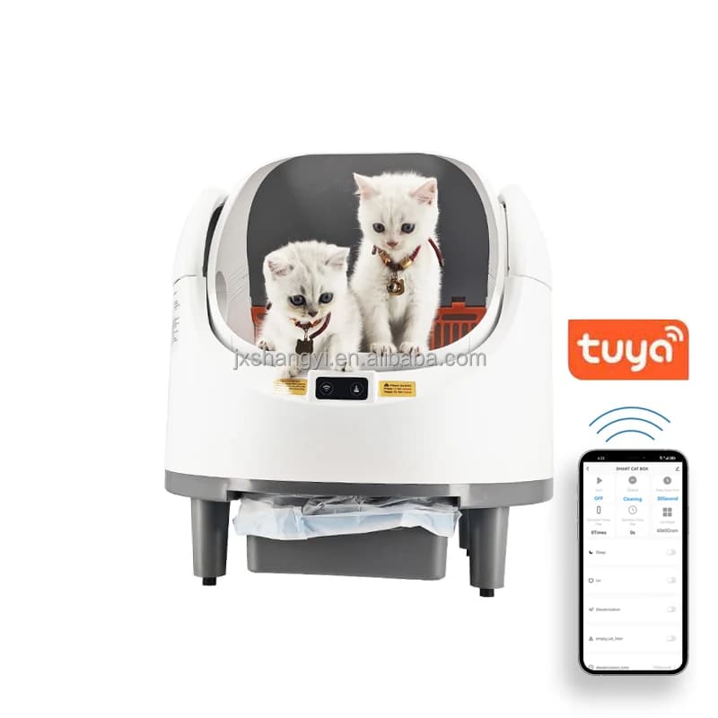 hit productCustom 68L Automatic Electric Self Cleaning cat Litter Box for Cats Litter Dog Pet
