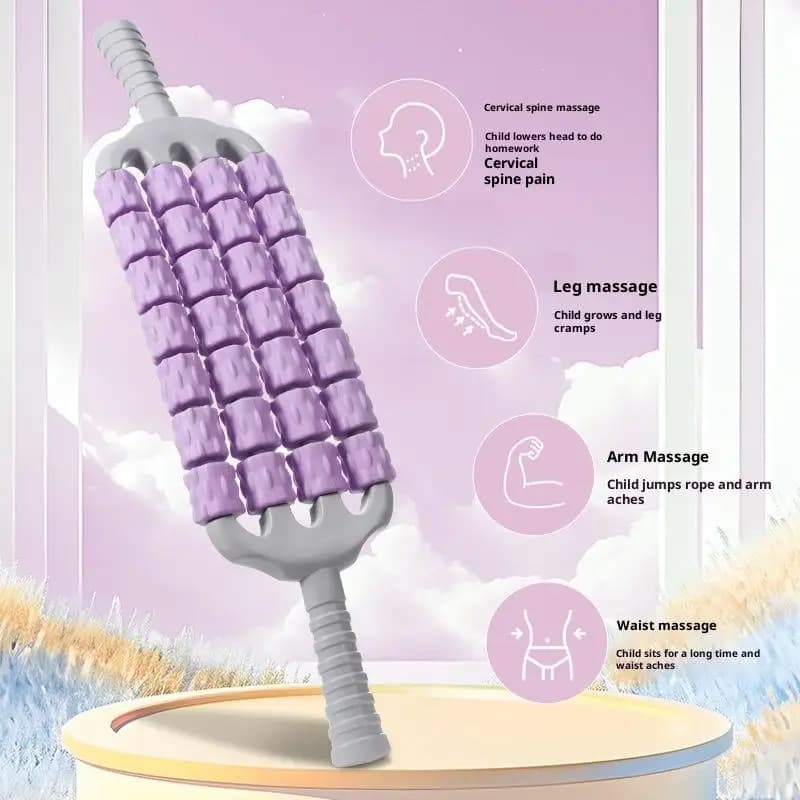 Flexible Muscle Massage Roller for Leg Back Relaxation Portable Fitness Recovery Tool with Tin Roller for Deep Fabrics for Yoga