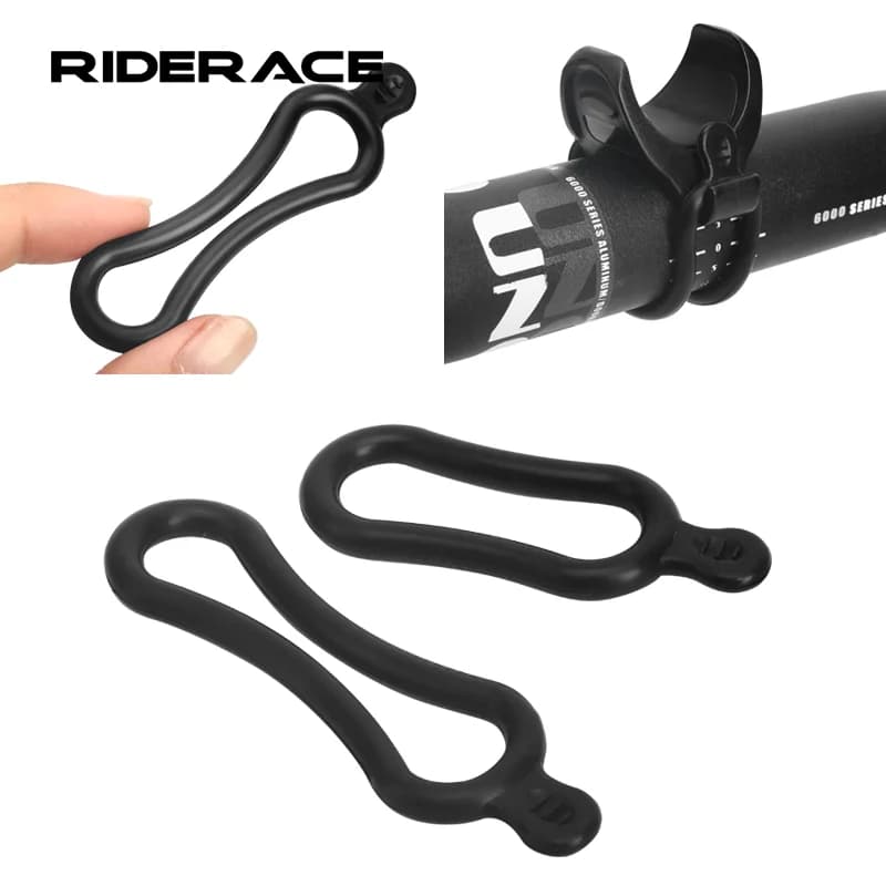 4pcs Compact Anello di Gomma di Silicone Della Bicicletta LED Del Faro Della Torcia Elettrica Testa Parti di Fissaggio Fascia MTB Bike Accessori Per il Ciclismo RR7395