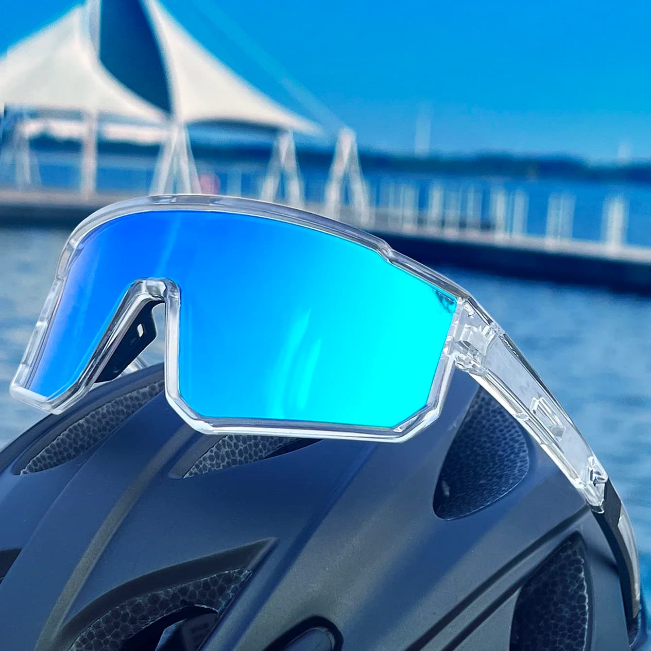 Occhiali da sole da pesca alla moda per uomo e donna Occhiali casual antivento con protezione UV per sport all'aria aperta, corsa in bicicletta