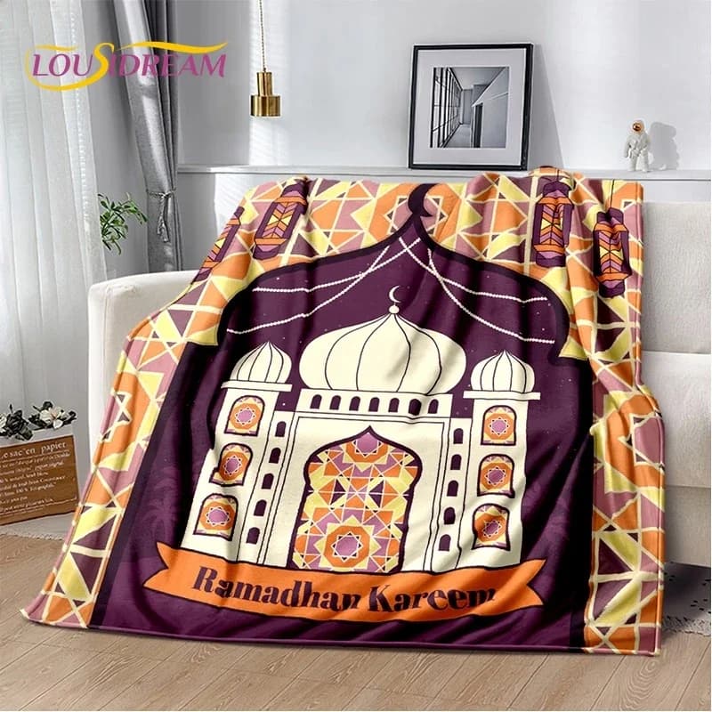HD Musulmano Islam Preghiera In ginocchio Poli Tappetini Mandala Coperte morbide, Mantiene caldo Coperta per letti da picnic Divano Casa Camera da letto Regalo