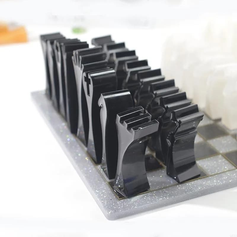 Chess Resin Molds Set Chess Board Silicone Molds Epoxy Casting Mold Chess Jewelry Making Supply Party GameTable Ornament