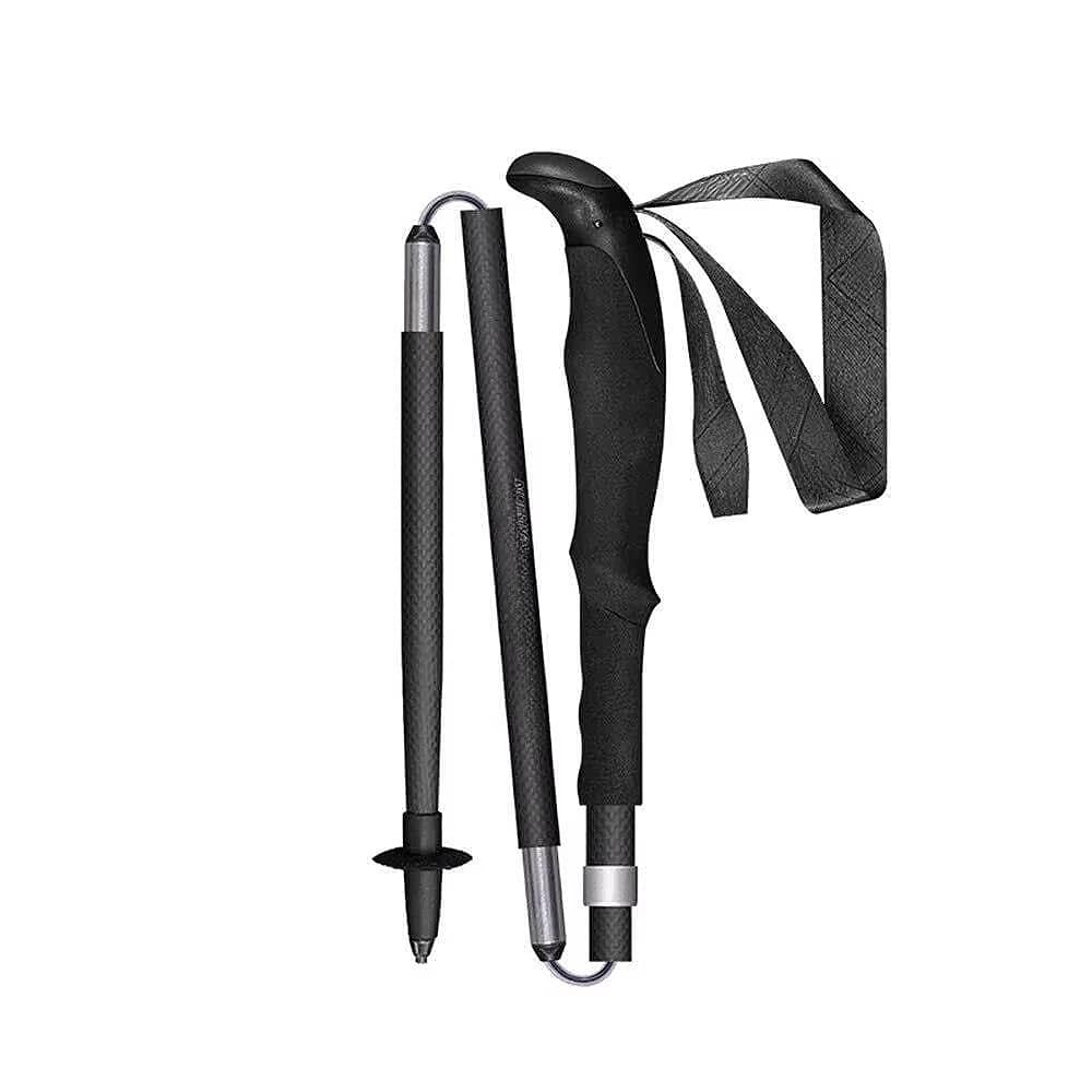 Light Trekking Stick 3 sections carbon and aluminum, adjustable trek stick for shoulder backpack and outdoor exploration