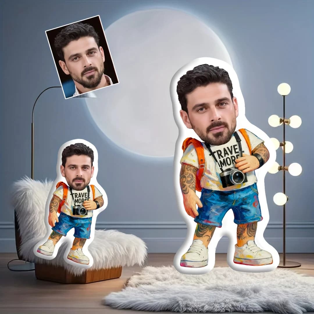 Cuscino personalizzabile con foto - Perfetto per appassionati di fotografia, ideale per registrare splendidi momenti commemorativi come compleanni, San Valentino, Natale.