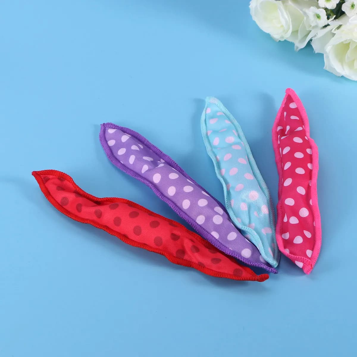 20 Pieces Bigodini in Sponge in Pois, Tool for Hair Styling, Easy to Use for Women and Mothers Daughters