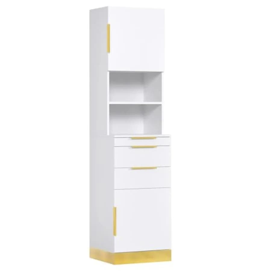 Parking space for Hairdressers, Mobile External Container with Stainless Steel Finish, Cassetti and Supports for Hairdryer, Modern S