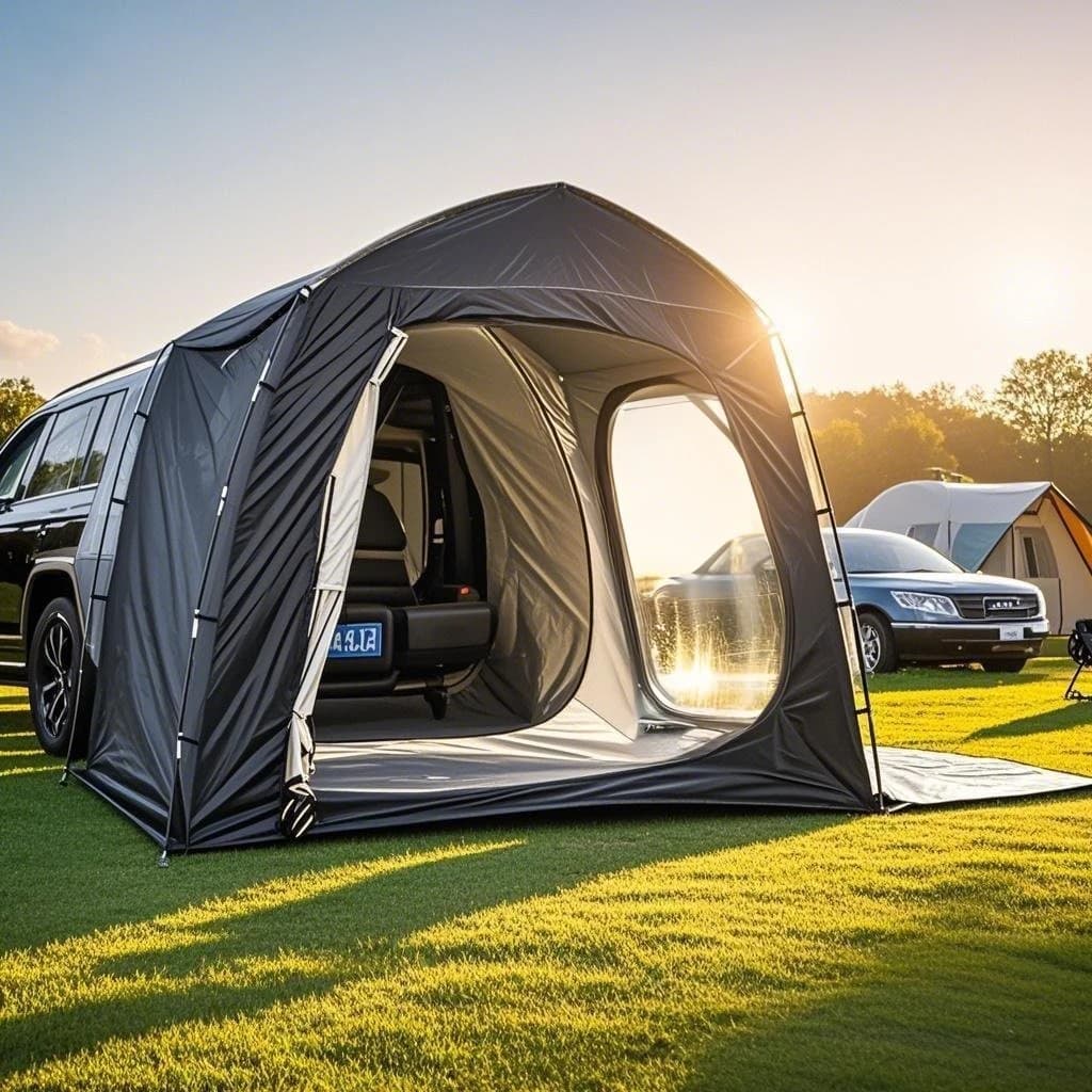 Tenda per portellone posteriore per SUV - PU4000 mm impermeabile, installazione rapida, riparo da campeggio extra large per escursioni e avventure all'aria aperta