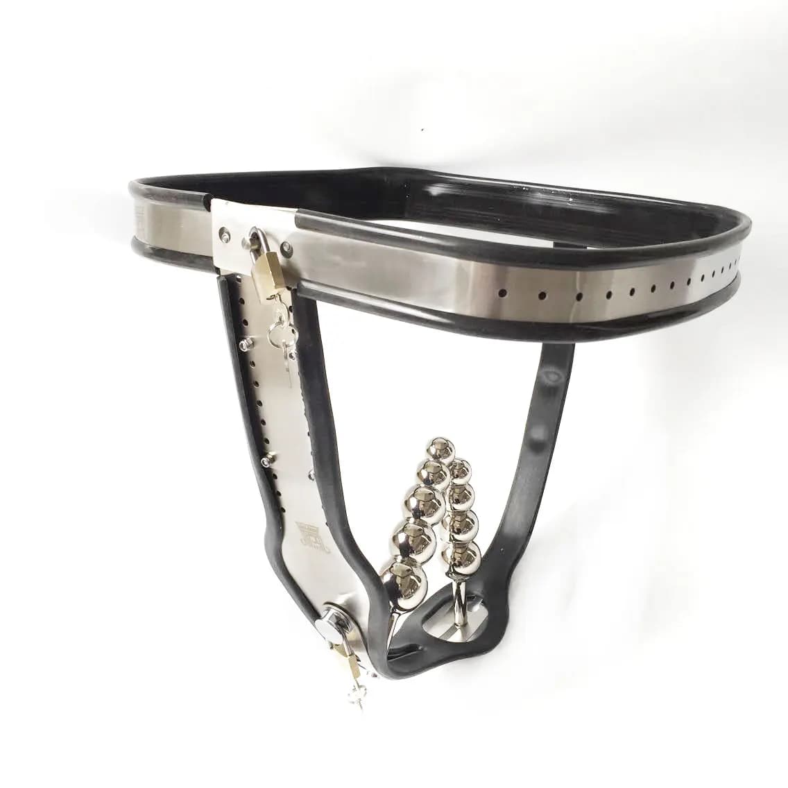 Female Chastity Belt Metal Panties Sexy Leather Waistband Vagina Bdsm Bondage Restraint Adult Erotic Sex Toy for Women Underwear