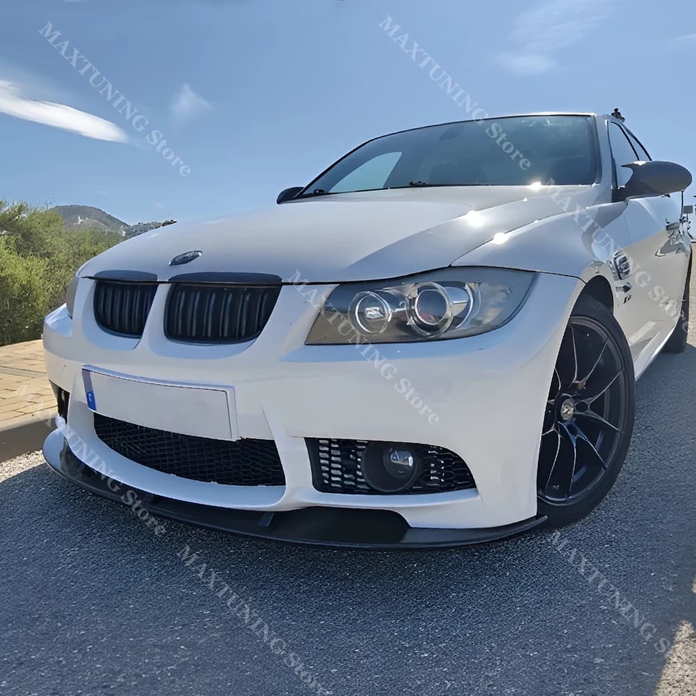 Paraurti anteriore Splitter Per BMW Serie 3 E90 E92 E93 M3 2007-2013 2PCS Gloss Nero Spoiler Diffusore Lip Retrofit Body Kit Tuning