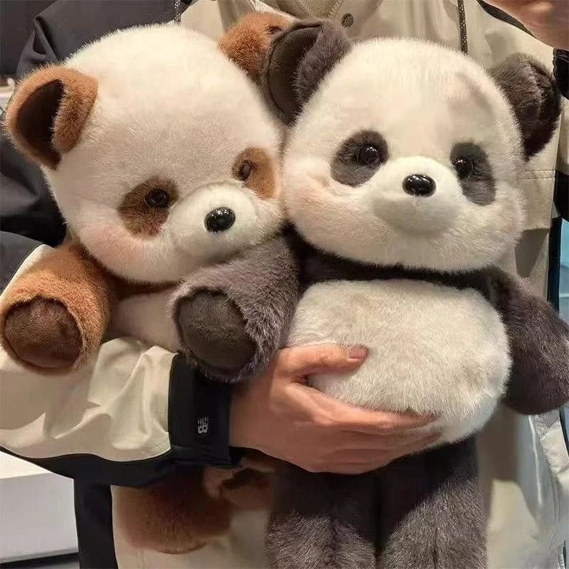 Peluche Kawaii di Panda delle Highland 45cm - Panda da Abbraccio in Tessuto Morbido Premium, Compagno Rilassante