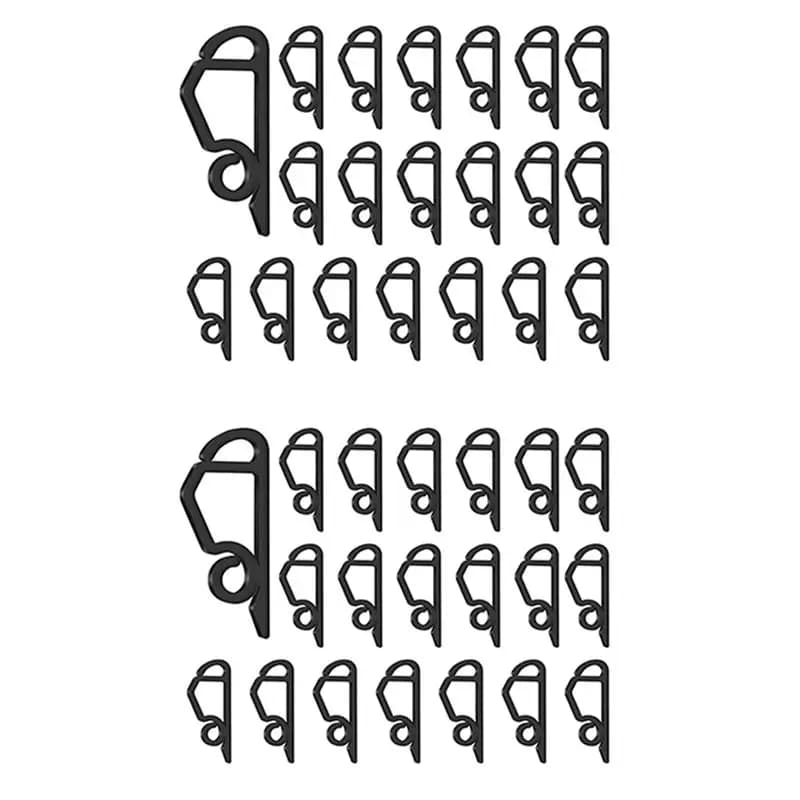 AT05-240X Mini Gutter Hooks Christmas Light Clips Light Hanging Clips For Party Christmas Decorations String Lights Black