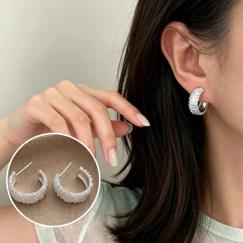 VENTFILLE 925 Sterling Silver Earring for Women Ear Plain Ring Earring Hoop Minimalist Jewelry Birthday Gift Dropshipping