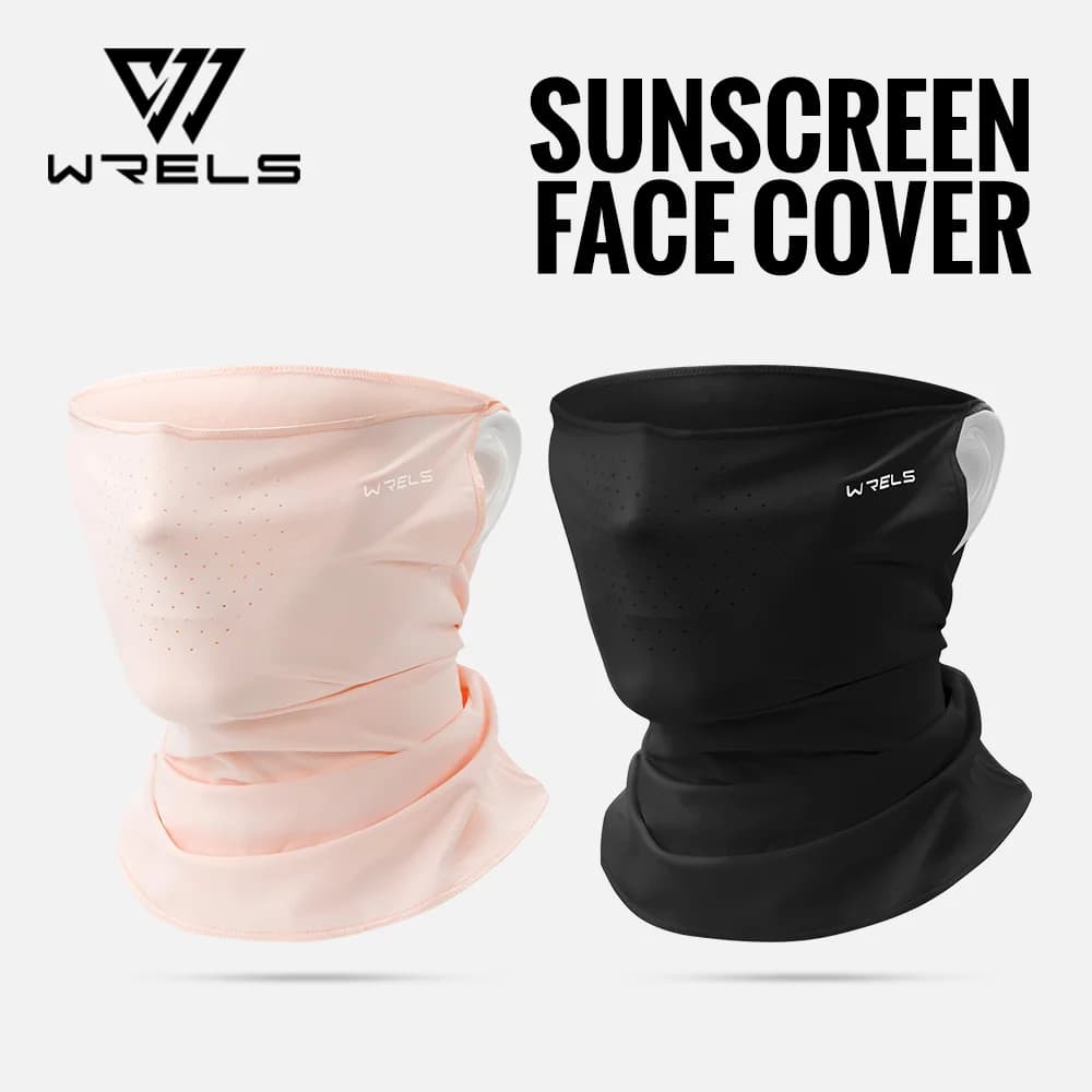 WRELS UV Protection Face Mask Men Women Neck Gaiter Cooling Earloop Breathable UPF 50+ Cycling Fishing Hiking Bandana ScarfScarf