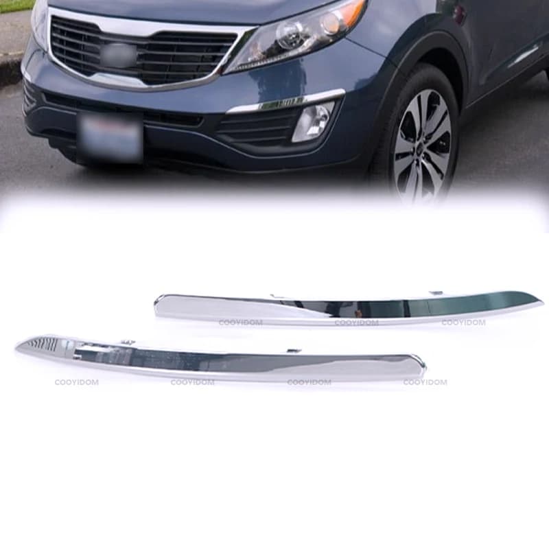 Chrome Trim Per Kia Sportage R 2011 2012 2013 2014 2015 accessori Paraurti Anteriore Fendinebbia labbro Palpebra Trim Copertura Contorno