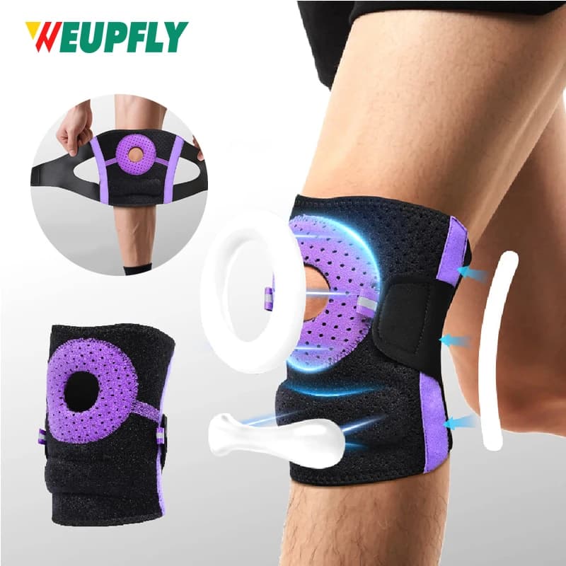 1 Pezzo Ginocchiera per Dolori al Ginocchio Uomo Donna, Fascia di Supporto per Tendine Rotulee, Ginocchiera a Compressione per Lesioni al Menisco