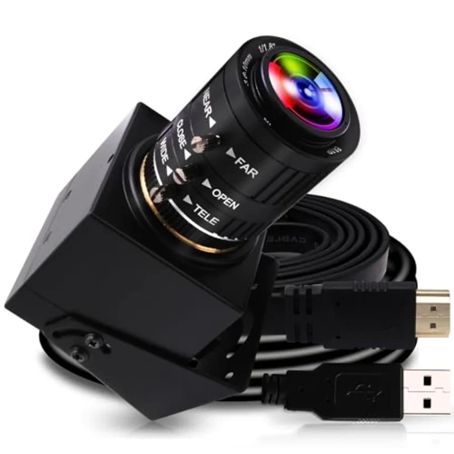 Telecamera USB HDMI 4K per sicurezza informatica e uso CCTV industriale, sensore IMX415, 8MP, obiettivo zoom 3X 3.6-10mm, messa a fuoco manuale, H.26