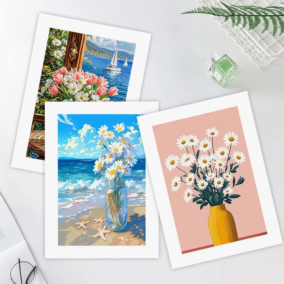 2026 Simple Painting By Numbers For Beginner 20X30cm Flowers Handmade Acrylic Paints Diy Crafts Paint Kits Wall Decororation