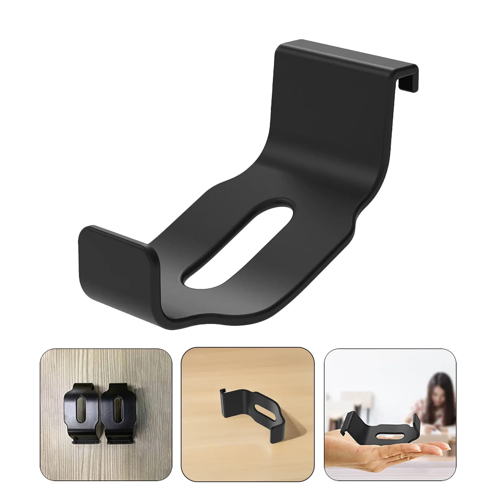 Supporto per cuffie da 2 pezzi in ABS premium, appendi cuffie senza foratura, supporto per gamepad, organizer da scrivania per il ripristino dei controller di gioco