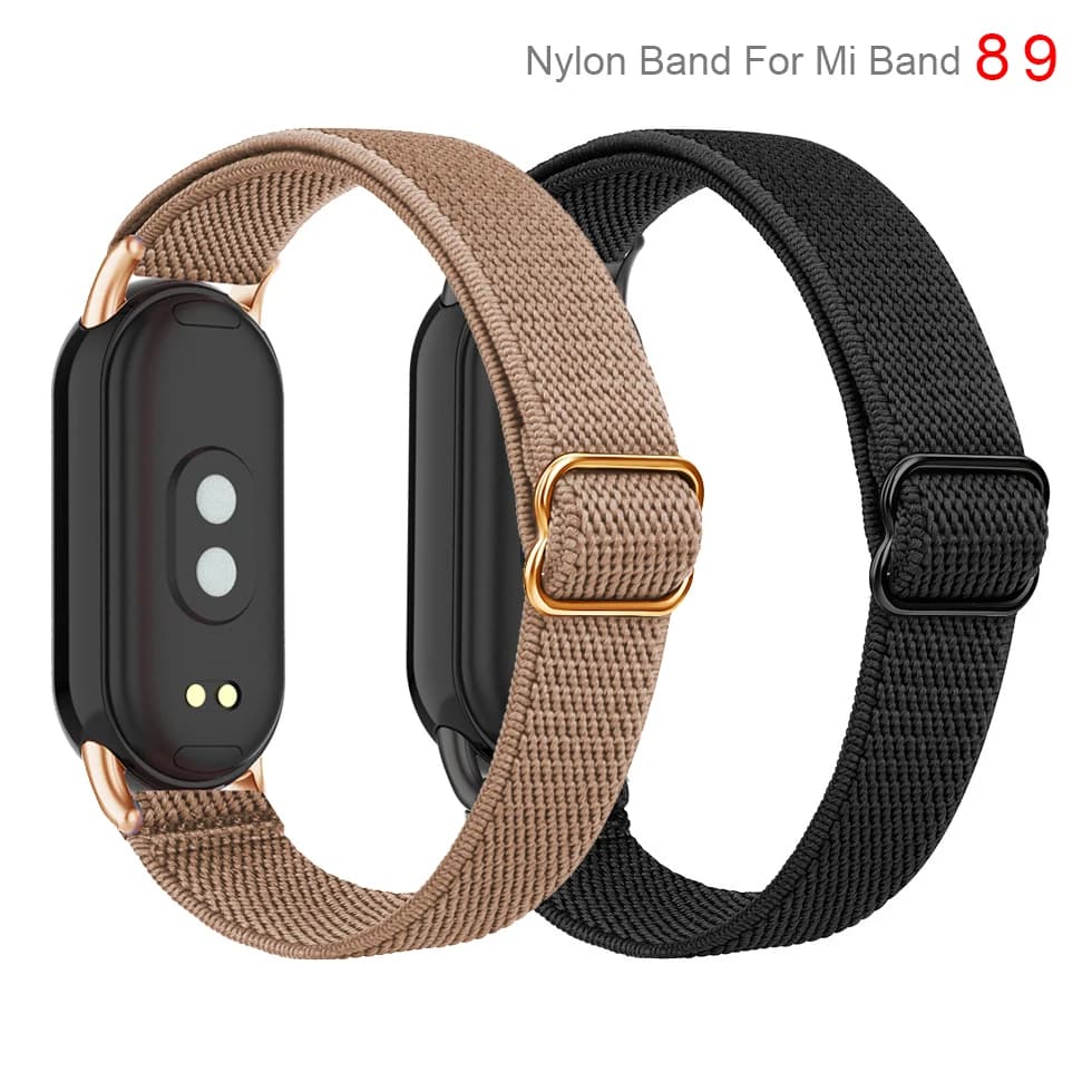 New Elastic Nylon Strap for Xiaomi Mi Band 10 9 8 women loop fabric strap for Xiaomi Smart Band 8 9 10