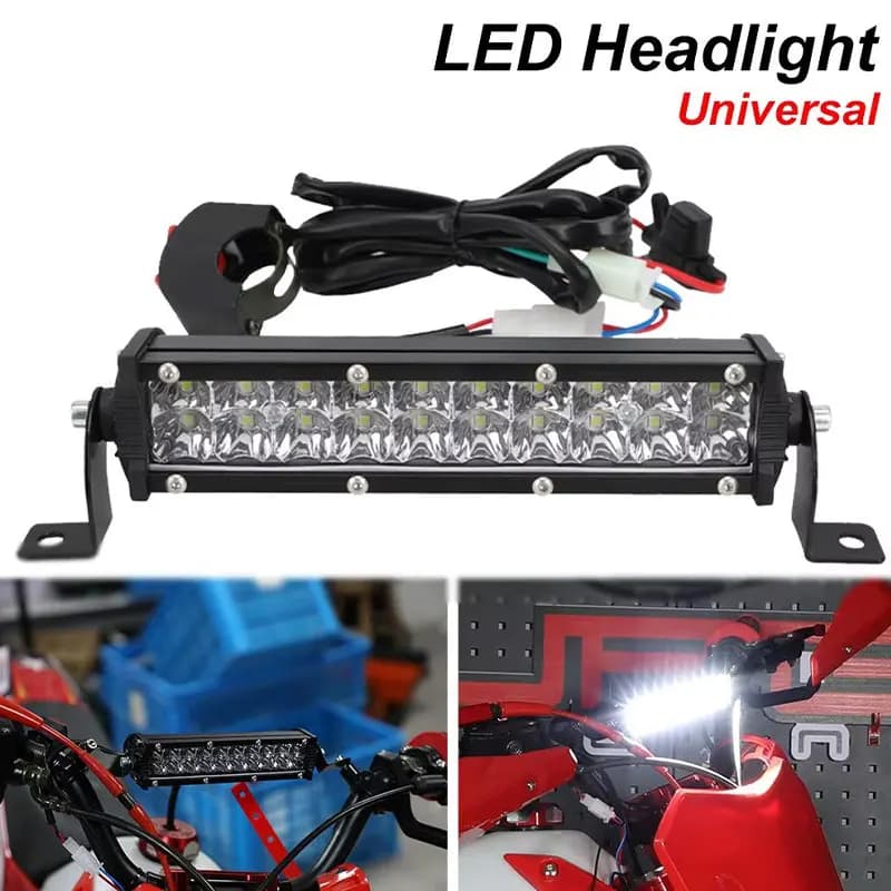 Faro Universale per Moto, Accessori per Motociclette, Faro in Ferro per KTM HONDA, Bici Elettrica da Fuoristrada, ATV, UTV, Parti per E-bike