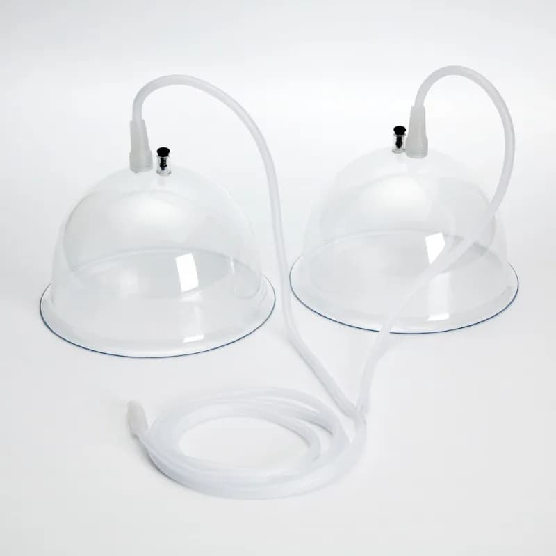10inch Vacuum Cups Breasts Suction Big Size Buttocks Enlargement Hip Lifting Pump Cupping Machine Replacement With Y-Hose 2pcs