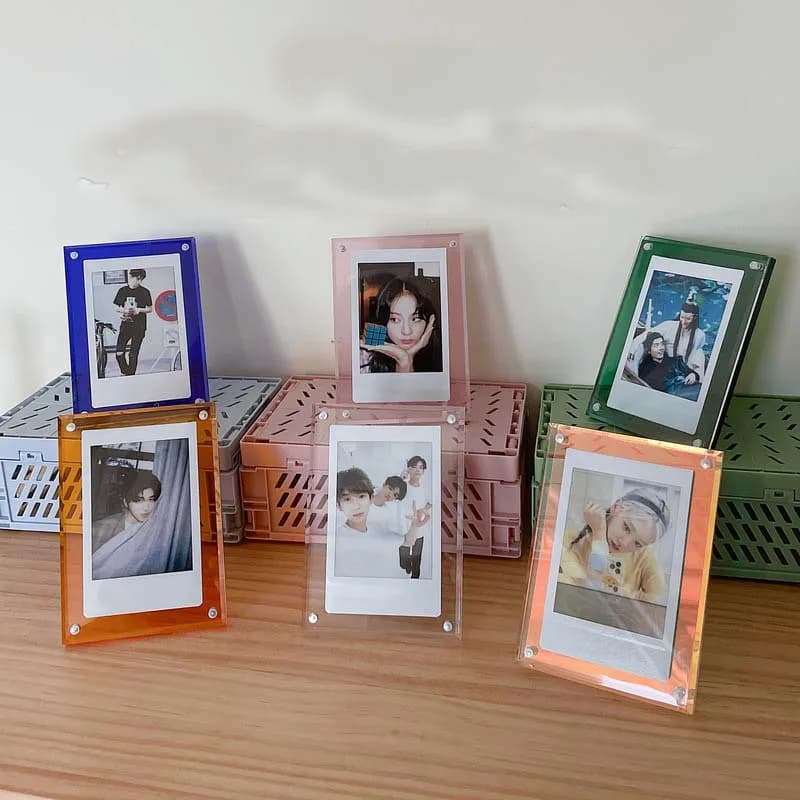 Cornice per foto da 3 pollici acrilico forte magnetico bifacciale trasparente per Fujifilm Instax Film 12 11 8 7 90 evo Immagine Decorare