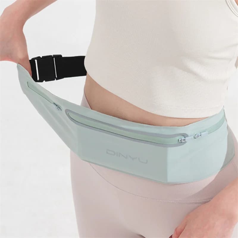 Uomo donna Running marsupio portafoglio regolabile sport Pouch Belt portacellulare portatile borsa da palestra cintura impermeabile invisibile