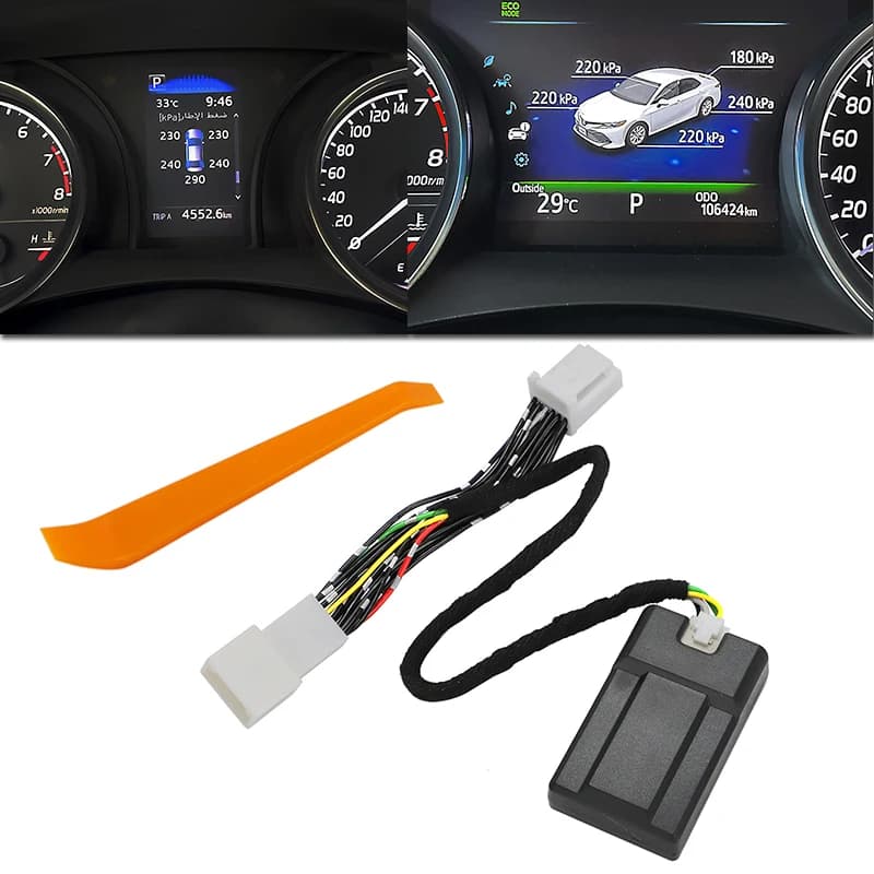 TPMS Pneumatic LCD Display Digital Security Alarm Automatic Pneumatic Pressure Monitoring System For Toyota Camry 2018-2023 RAV4 Corolla 2019 2023