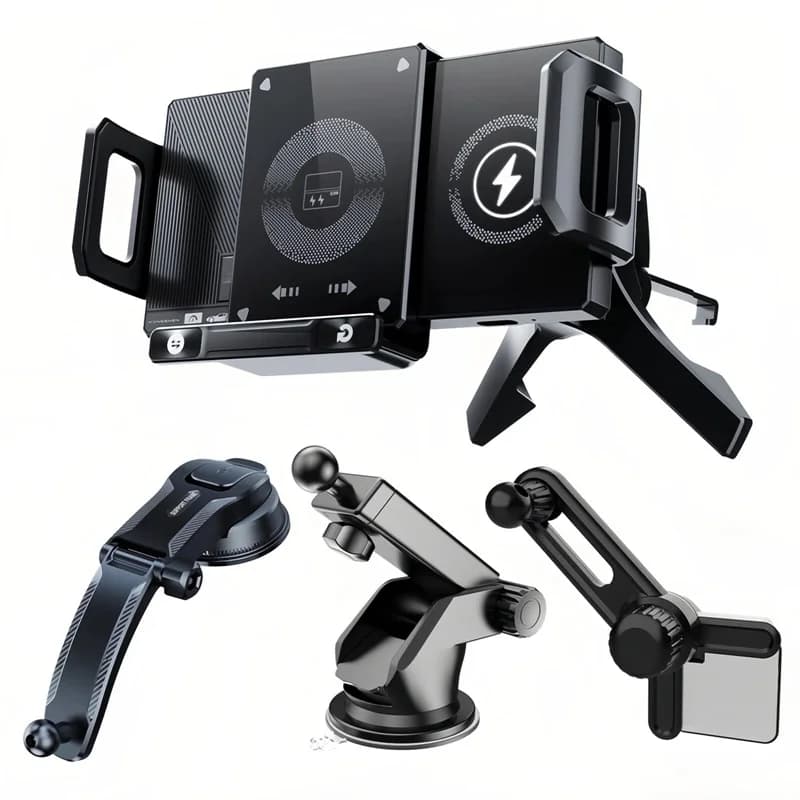 Supporto Universale per Telefono da Auto con Caricatore Wireless 15W 90° ° Supporto Girevole per Samsung Galaxy Fold 6 5 4 3 Z Flip S26 iPhone 17