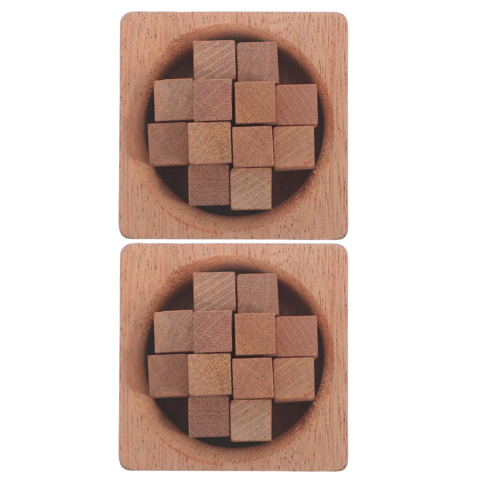 2Pcs Wood Essential Oil Diffuser Rustic Passive Aroma Diffuser Wooden Scent Block for Bedroom Living Room Office Car