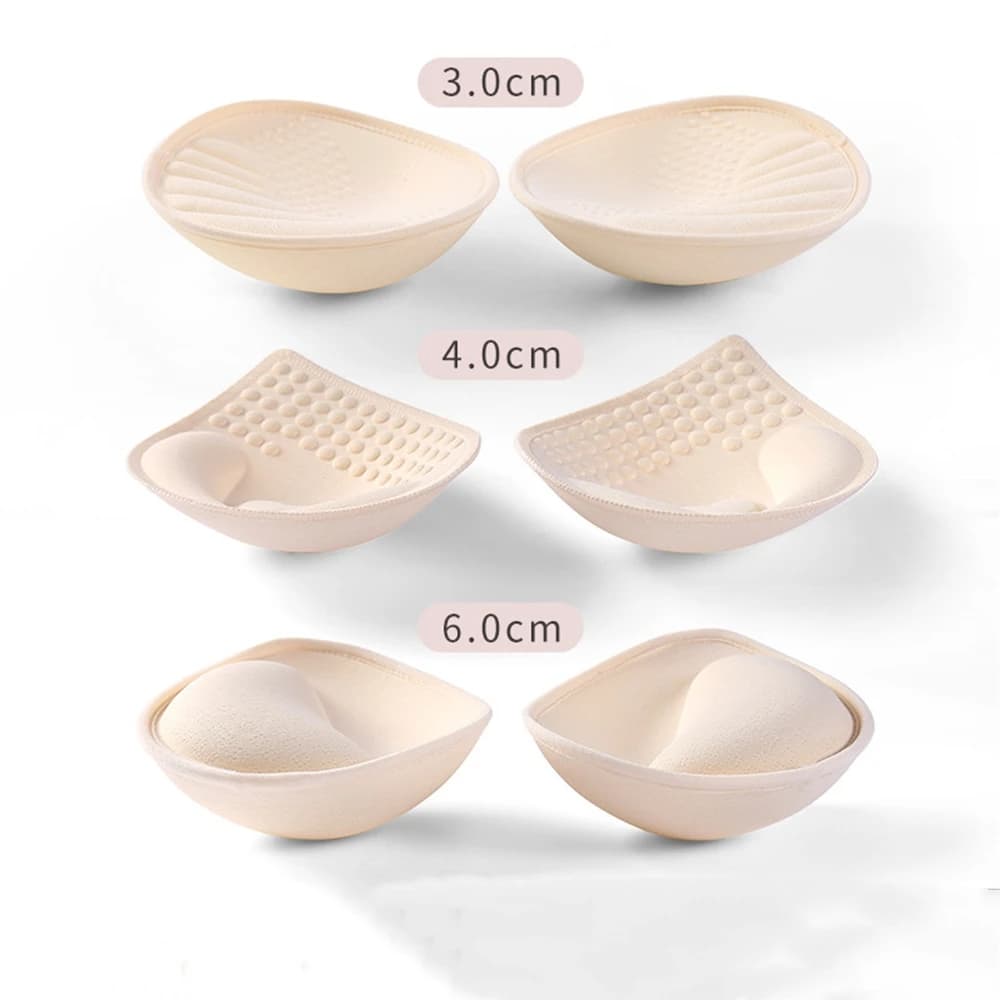 4/3/6cm di spessore Push Up reggiseno imbottiture inserti intimo donna sollevamento del seno spugna traspirante imbottito reggiseno fodera costume da bagno inserto reggiseno
