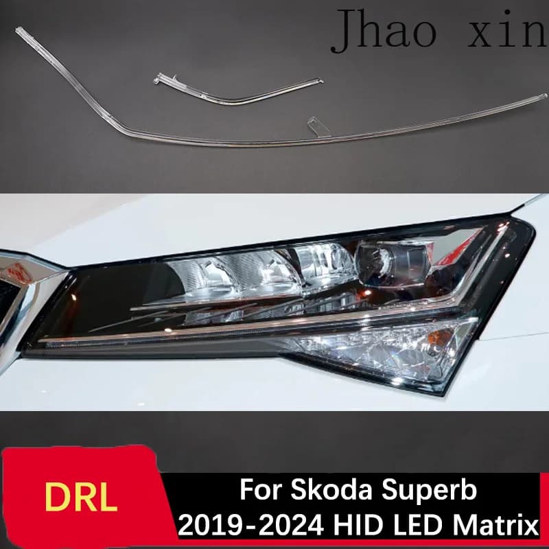 Daytime Running Light Ballast Module for Skoda Superb 19-2024 HID LED Matrix Car Headlights DRL Lamp Angel Eye Light Guide Strip