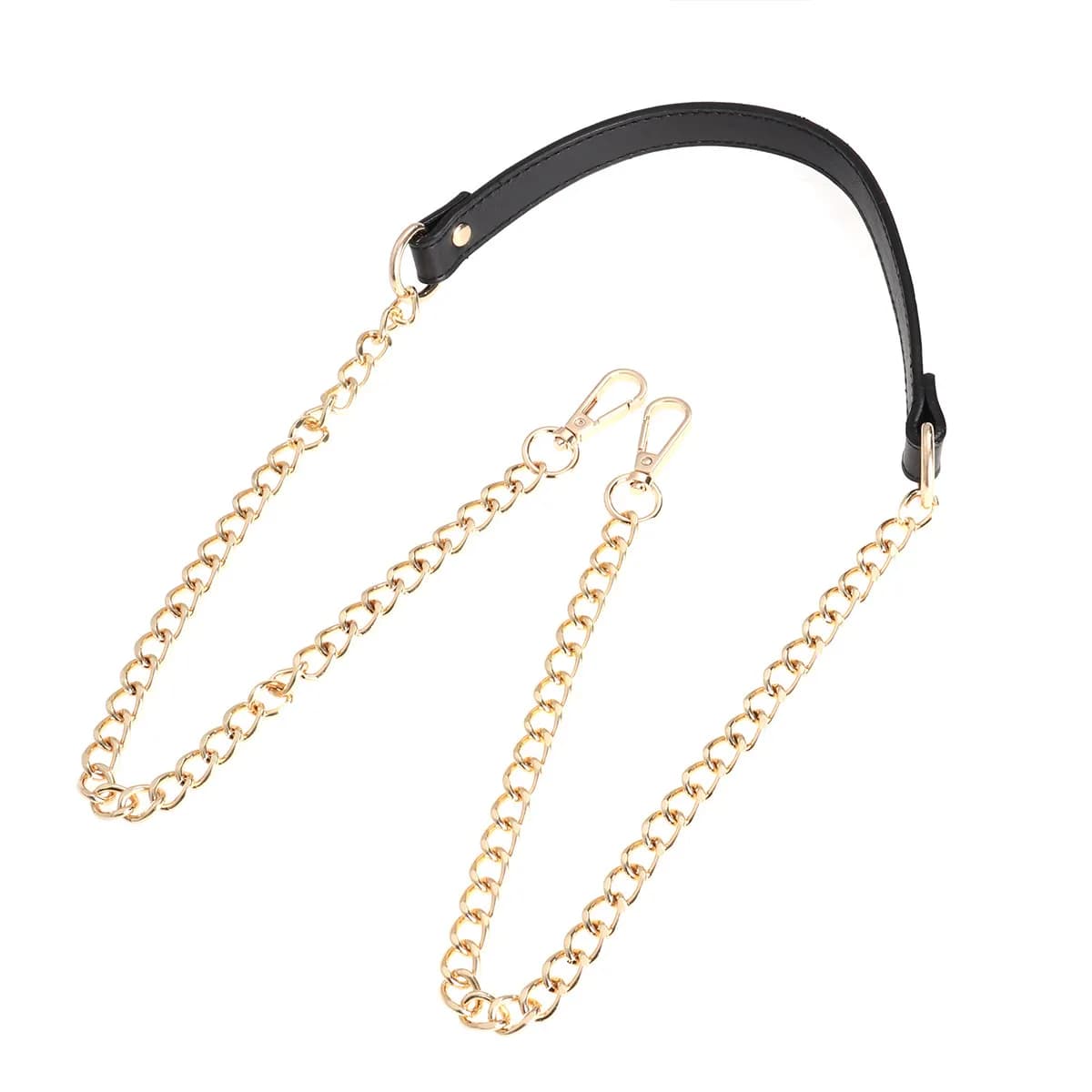Catena in Metallo Oro Chiaro da 120 Cm per Borse da Donna, Cinghia Accessoria in PU Perfetta per Borse a Spalla, a Tracolla, Clutch e Portafogli