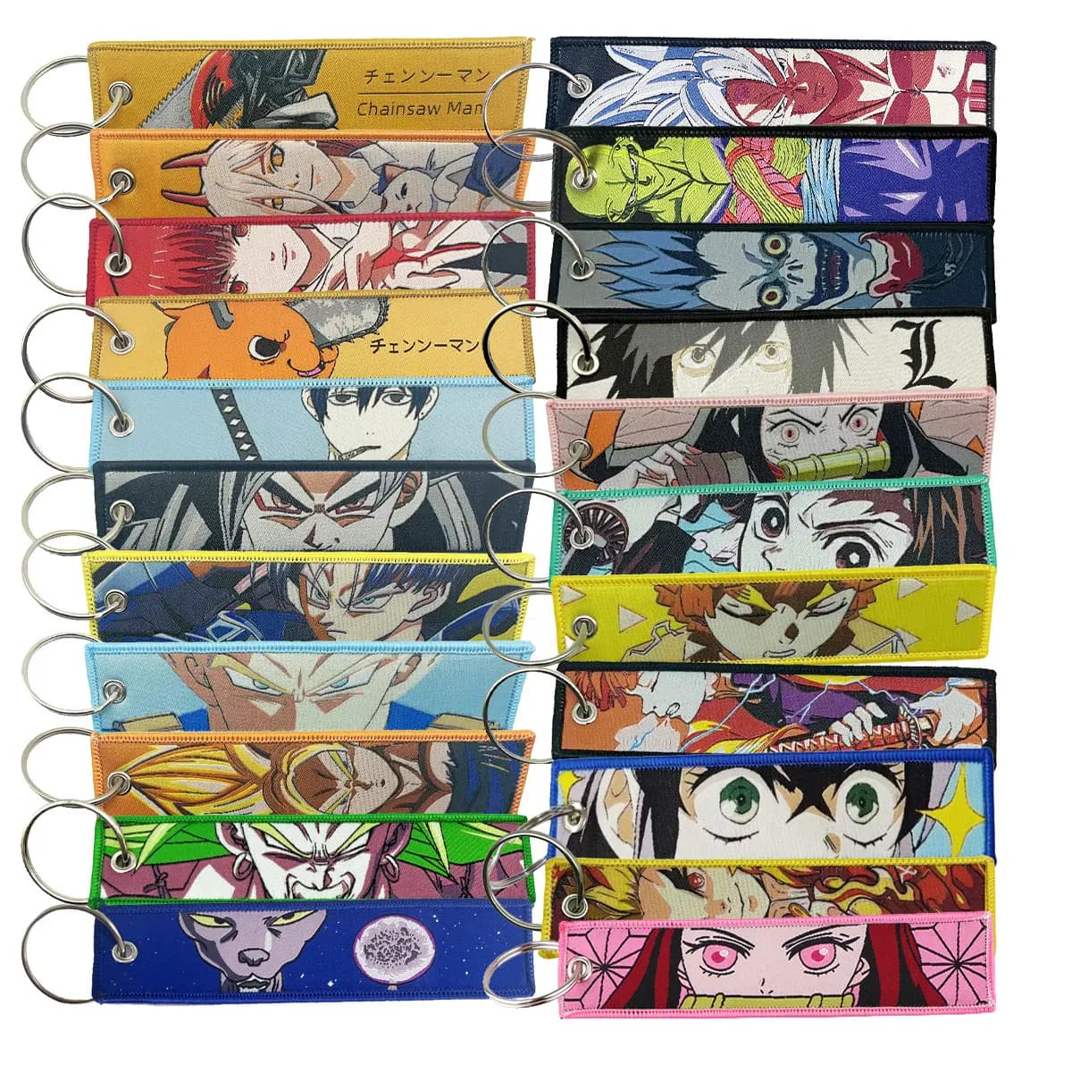 Vendita all'ingrosso stile misto ricamo portachiavi fresco cordino Anime Manga serie porta badge ciondolo USB accessori per cordino portatile
