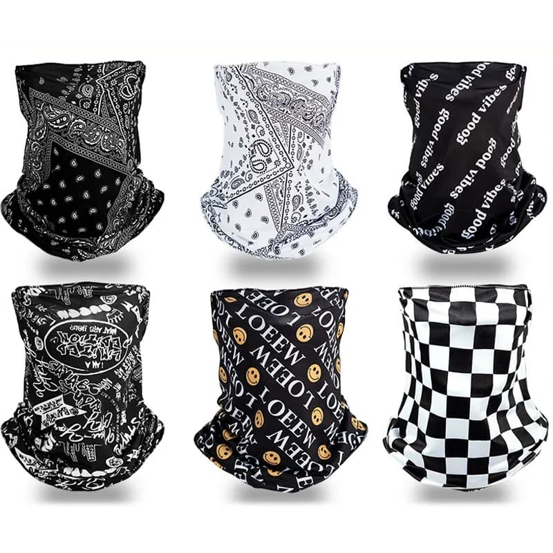 Varie sciarpe magiche Earloops maschera da ciclismo Paisley Bandana Summer Ice Silk sport protezione solare copertura per il viso traspirante al collo