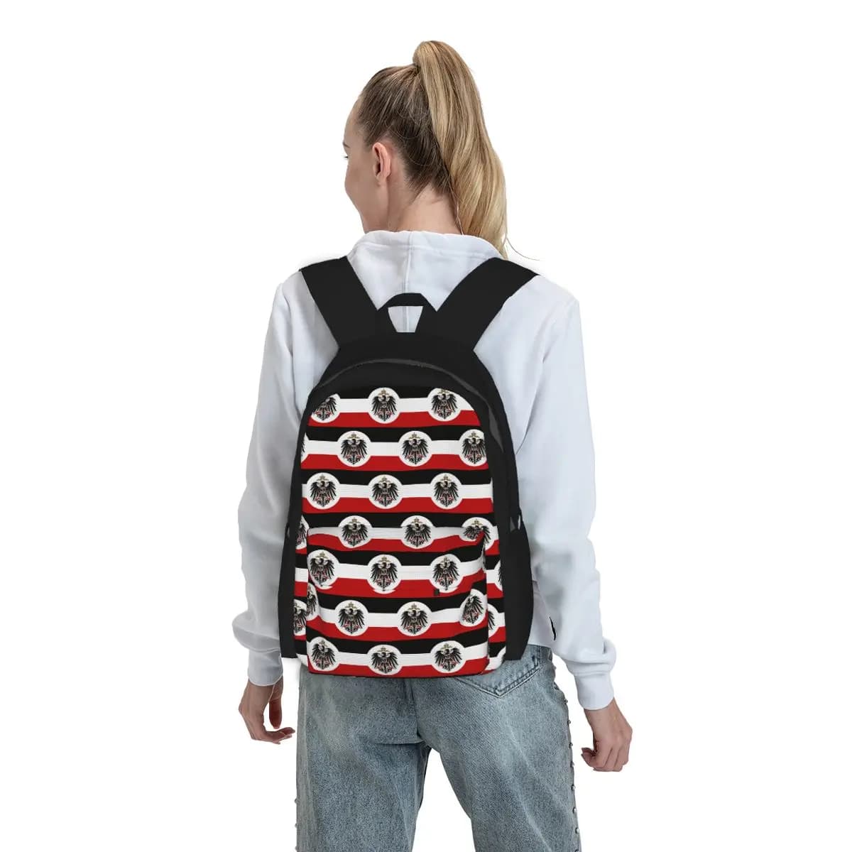 Zaino Iron Eagle Reich Large Empire German per ragazzi e ragazze, borsa per libri, borsa da scuola per bambini, borse a tracolla per laptop per uomini e donne