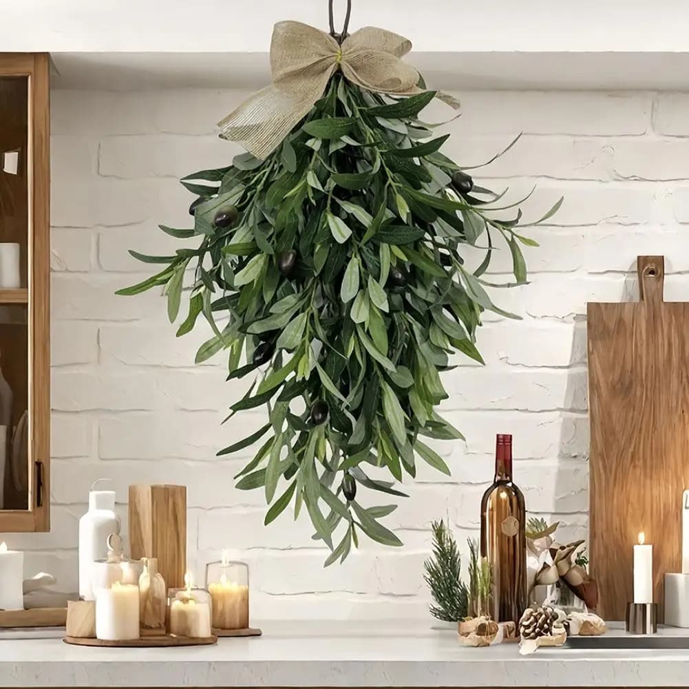 60 cm simulated green plants, wall hanging decorations for home, garden, weddings, artificial olive garland, DIY decorations for arches, 10/5/2/1 pieces