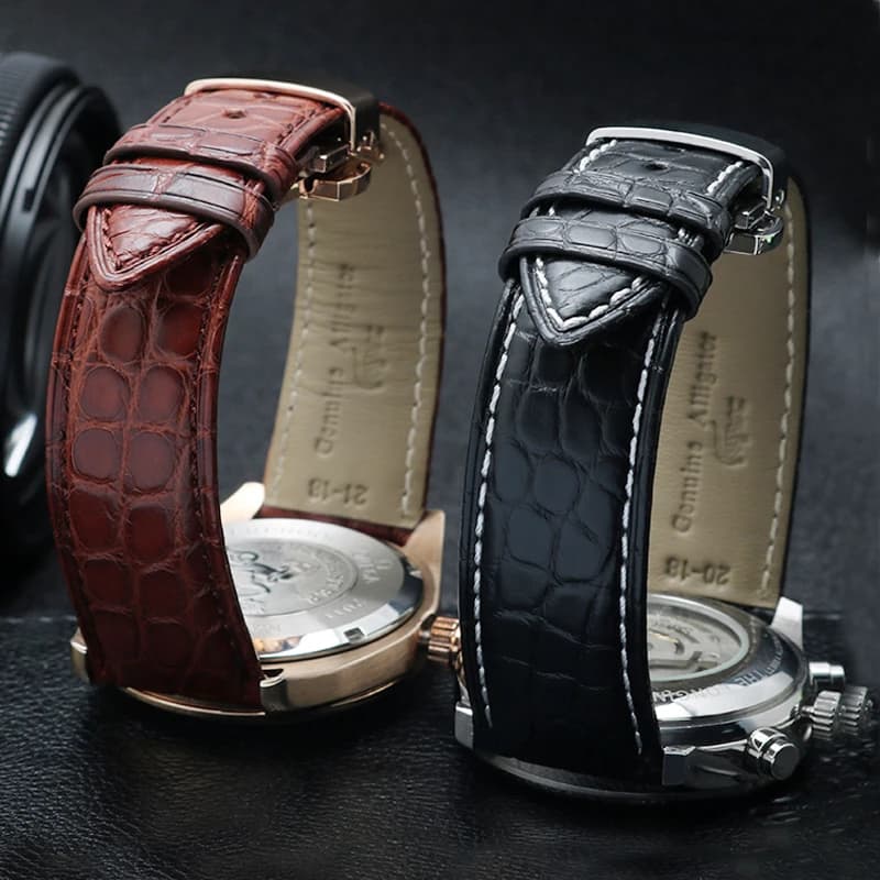 Genuine alligator watch strap 12 14 15 16 18 20 21 22 24mm crocodile leather strap for men and women