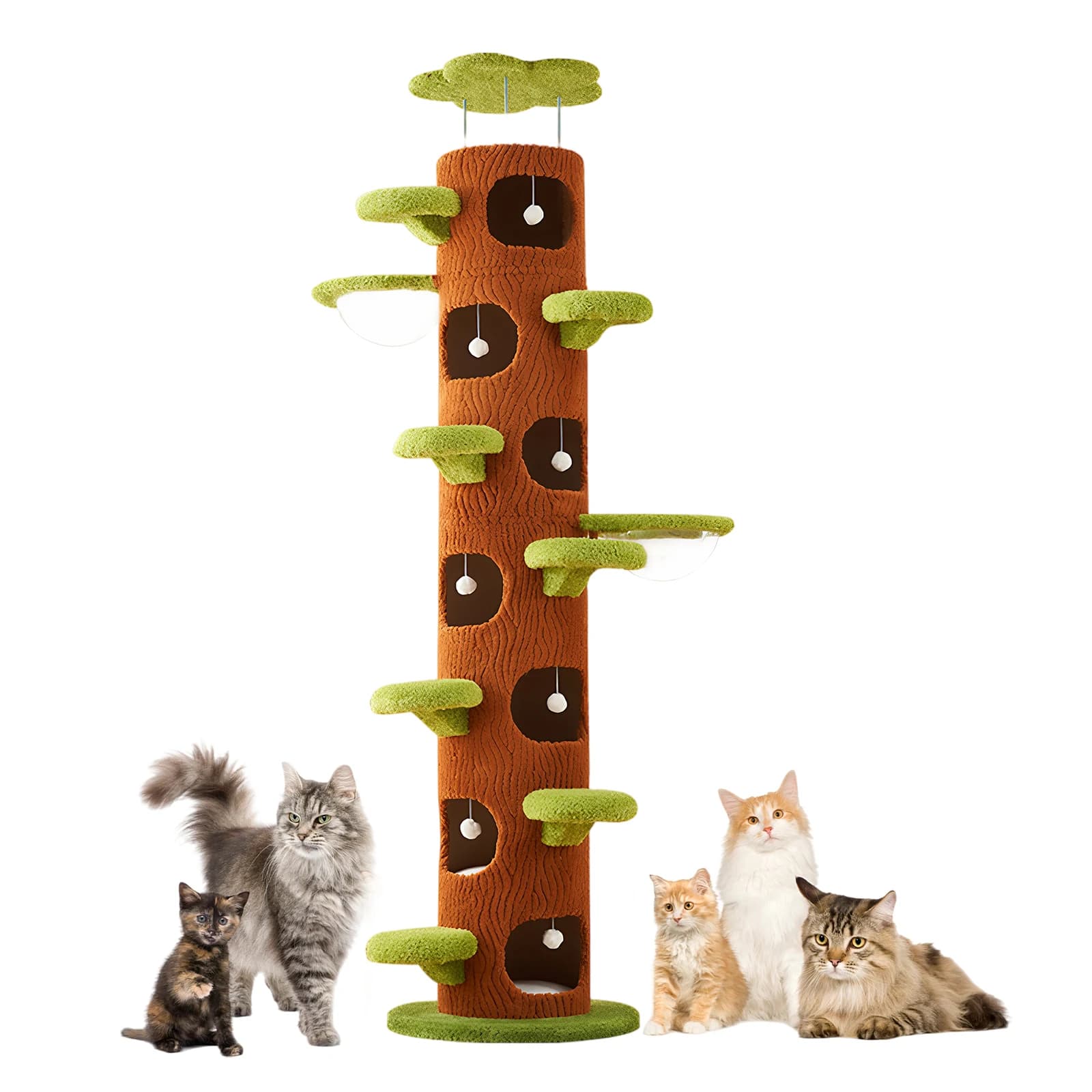 Grande Albero per Gatti con Tiragraffi, Struttura per Arrampicata, Torre per Gatti Super Grande per Gatti da Interno Adulti