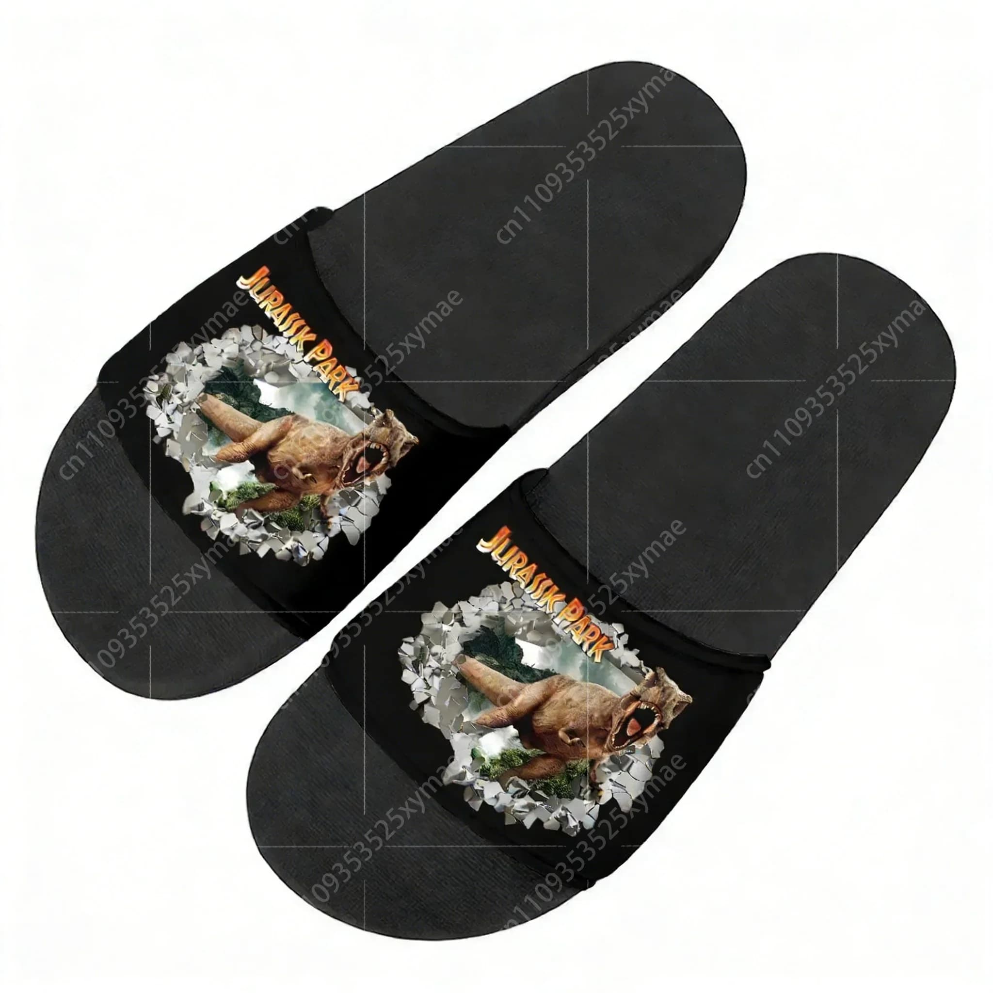 Jurassic Park Dinosaur Slippers Home Water Shoes Pop Fashion Mens Womens Beach Pool Sandals High Quality Custom Summer Slipper
