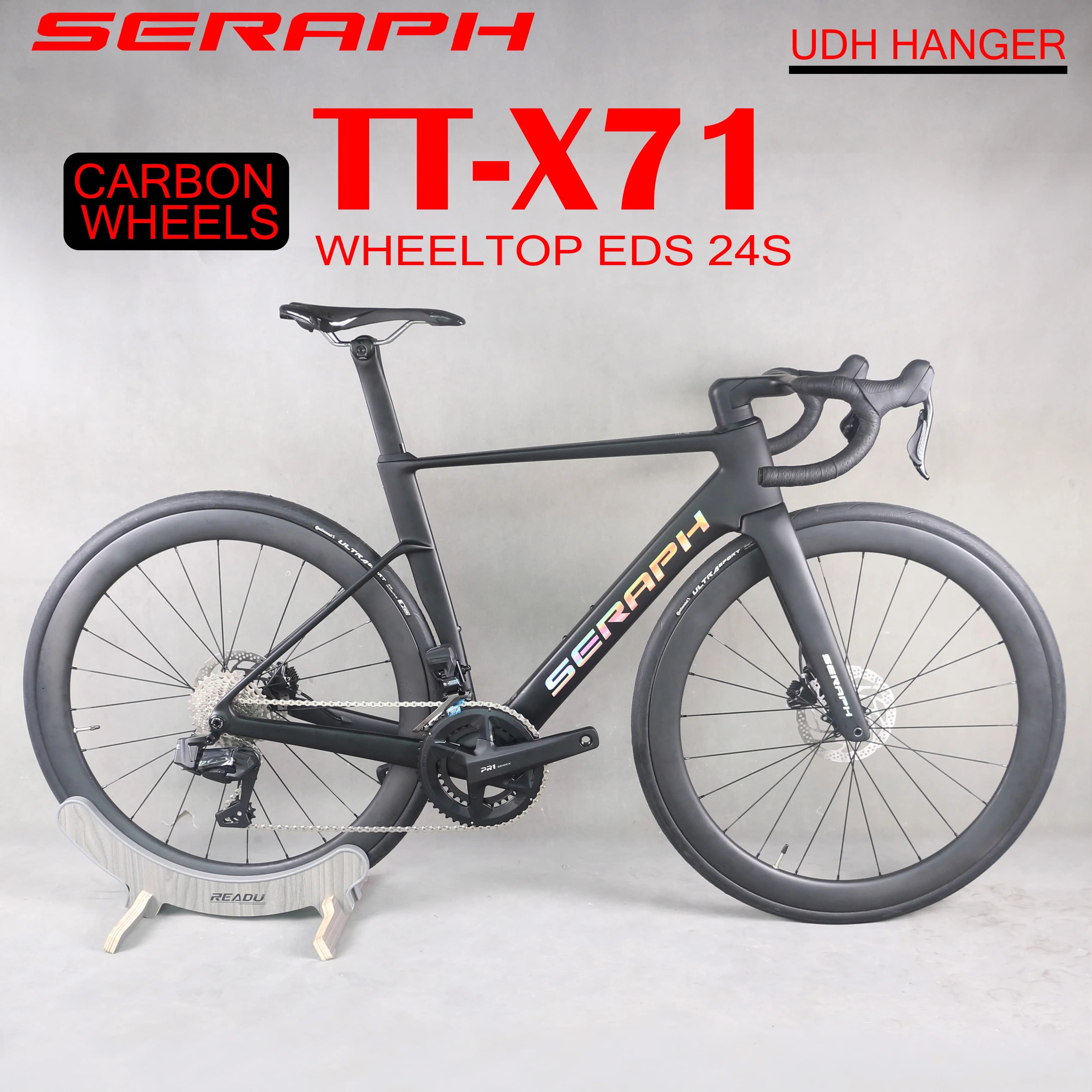 nuova bici da strada leggera in carbonio pieno per bicicletta TT-X71 con ruote in carbonio Set di gruppi elettrici wireless WheelTop