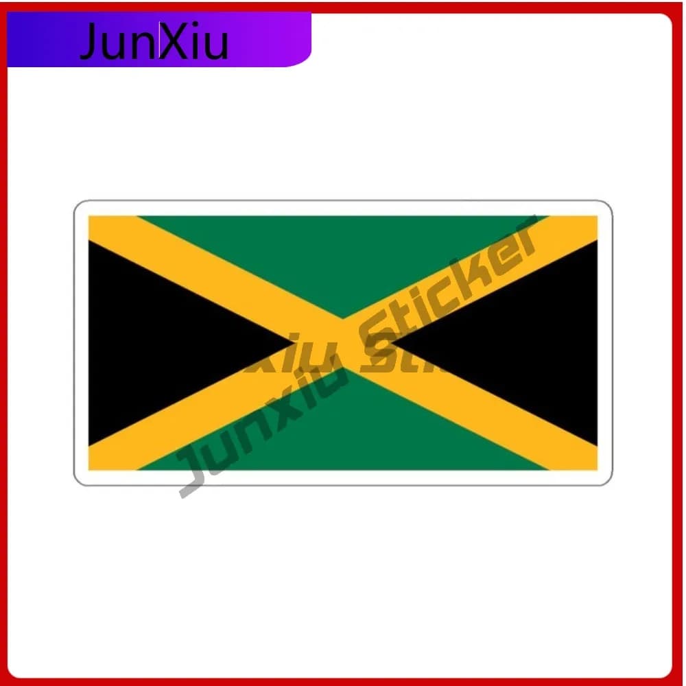 Jamaica Caribbean Flag Travel Wall decals Exterior Exterior Car Bicycle Skateboard Laptop Water Bottle Decalcomania V 125 Moto