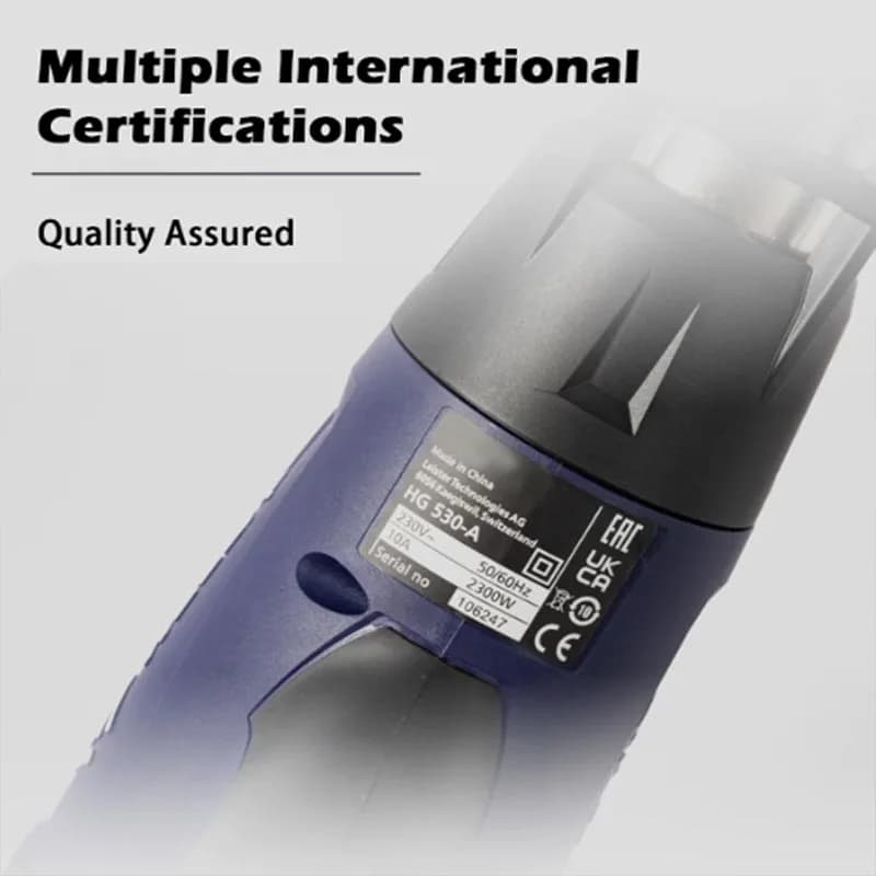 Professional 2300W Heat Gun High Power Adjustable Temperature Industrial Electric Heat Gun Automobile Film Baking Gun Tool