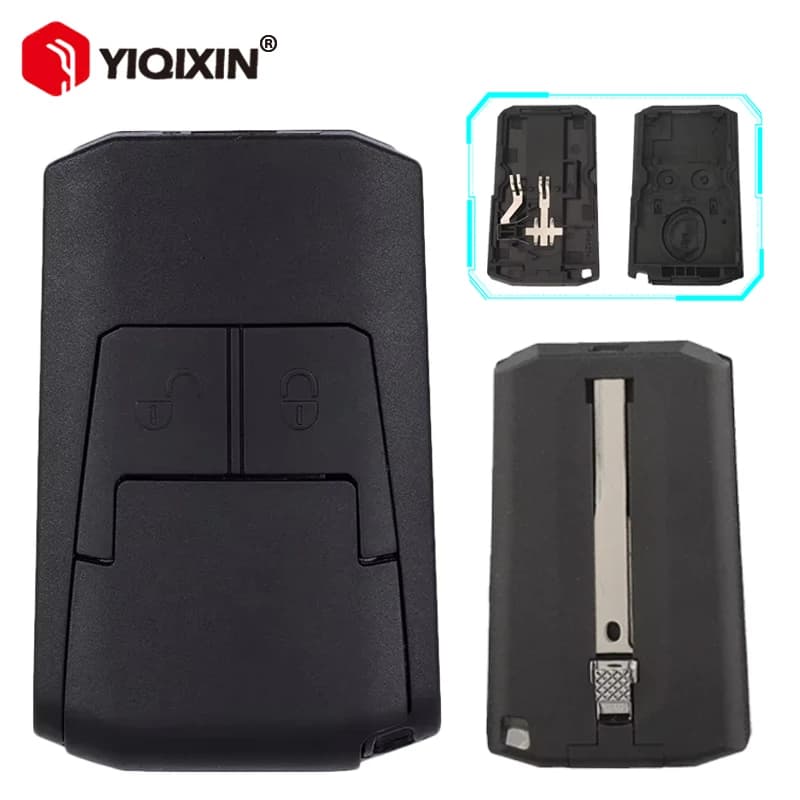YIQIXIN 2 Button Flip Remote Car Key Shell Case Fob For Mercedes Benz Actros Antos Truck Ignition MP4 2011-2019 Uncut HU64 Blade