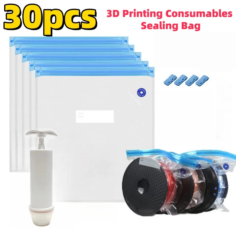 5/10/20/30 pz 1kg Vacuum Filament Bags for 3D Printers (PLA, ABS, TPU, PETG) - Keep Dry and Safe Material - Storage Bag