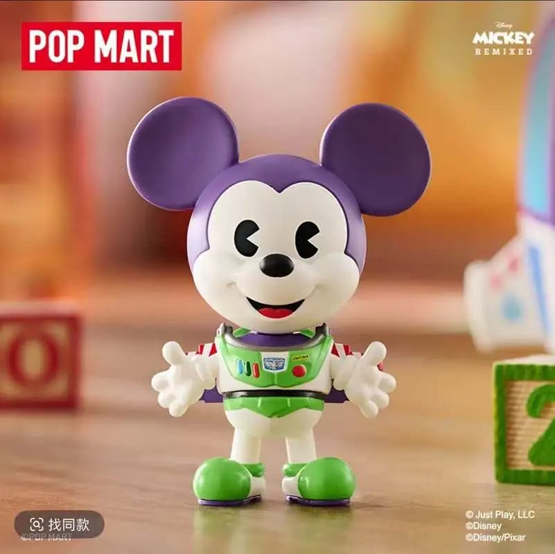 Hot Pop Mart Disney Mickey Remixed Mickey Meets Pixar Series Genuine Blind Box Mystery Box Guess Bag Toys Doll Anime Figure Gift