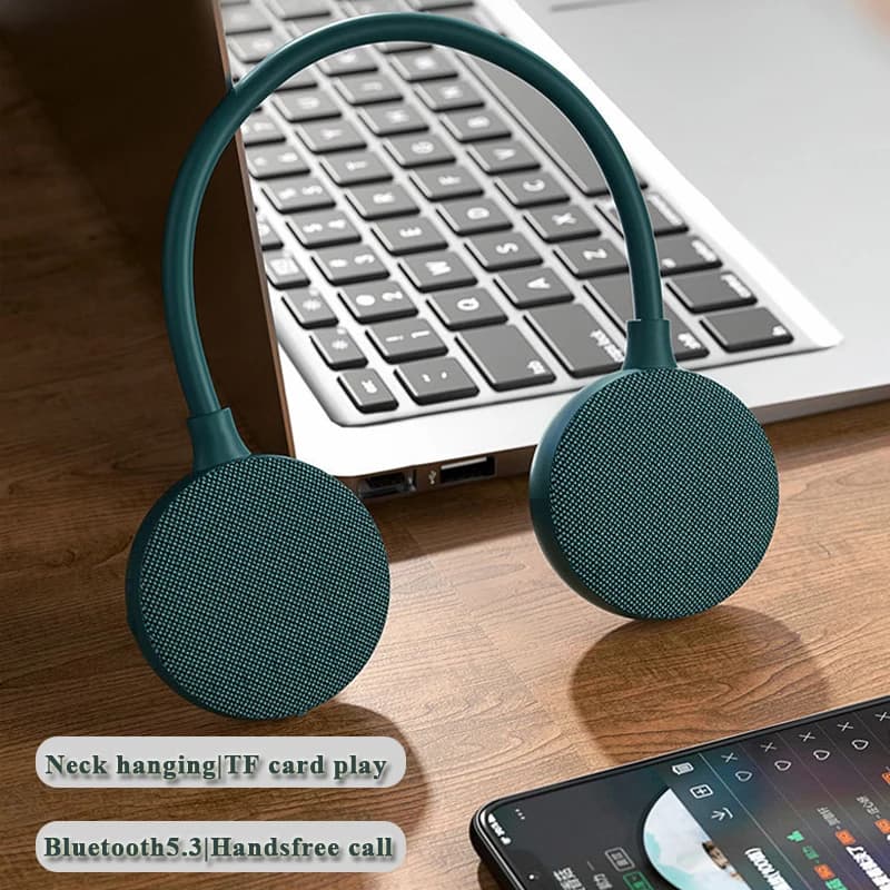 Altoparlante bluetooth indossabile 5.3 archetto da collo regolabile Soundbar Stereo sportivo chiamata vivavoce Wireless supporto per lettore musicale MP3 TF