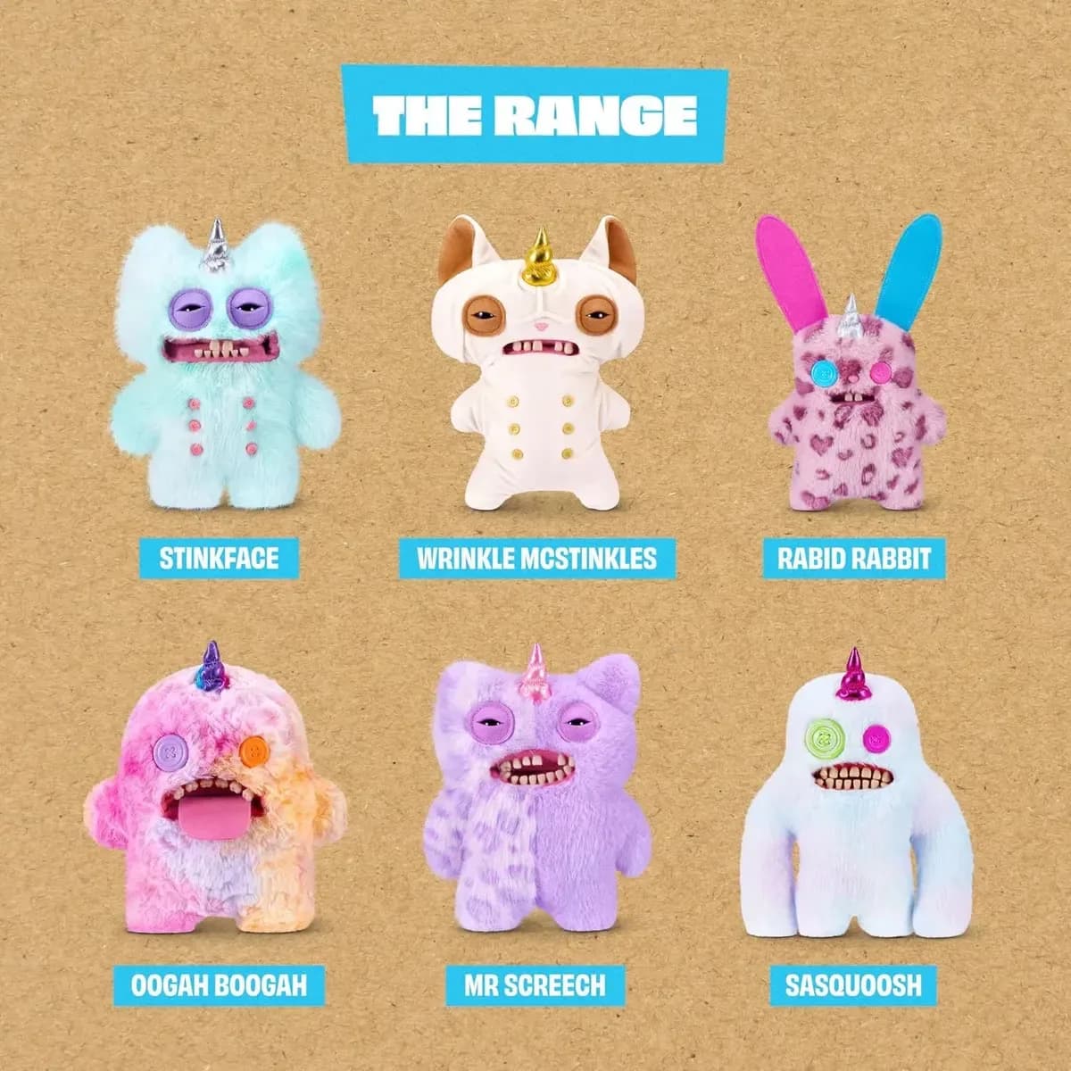 Original Fuggler New Fugglercorn Plush Toys Unicorns Plush Dolls Pillow Cute Cartoon Funny Teeth Monster Unicorn Series 22CM
