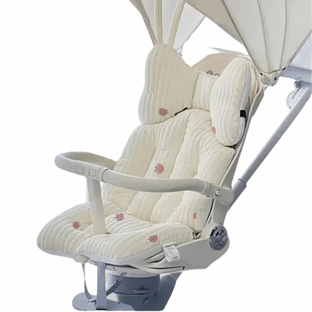 Cuscino per passeggino bifacciale Cuscino per seggiolino per bambini morbido e traspirante Fodera di supporto Tappetino per carrello per bambini multifunzionale